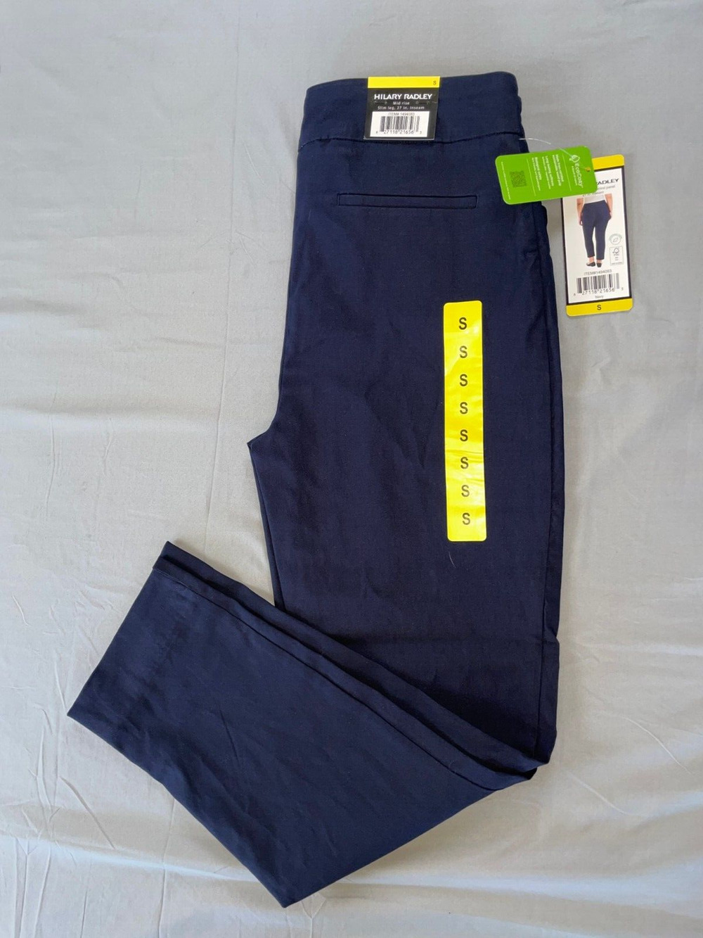 Hilary Radley Navy Ankle Crop Pants